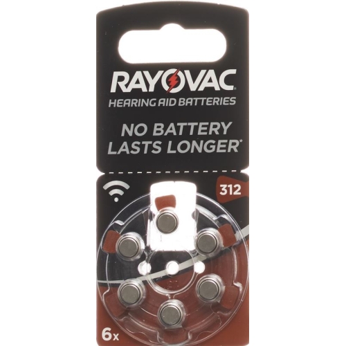 Rayovac Batterie Hörgerät 1.4V V312 6 Stück buy online