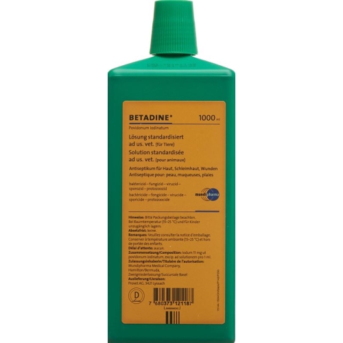 Betadine Loesung Standardisiert Ad Us Vet. 1000ml buy online