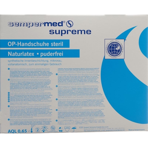 Sempermed Supreme surgical gloves 6.5 sterile 50 pairs buy online