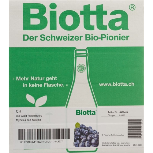 Biotta Bio Wald-Heidelbeere 6 Flasche 5dl buy online