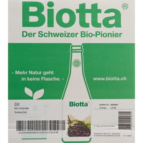 Biotta Bio Holunder 6 Flasche 5dl buy online