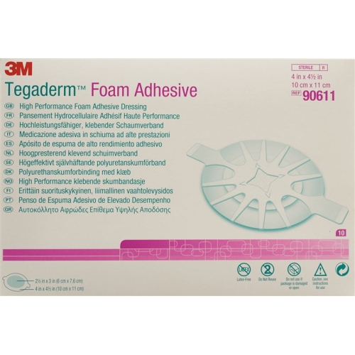 3M Tegaderm Foam Adhesive Schaumkompresse 6x7.6cm 10 Stück buy online