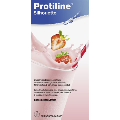 Protiline Silhouette Pulver Erdbeer 10x 25g buy online