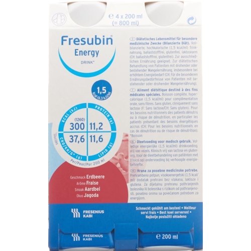 Fresubin Energy Drink Erdbeer 4x 200ml buy online