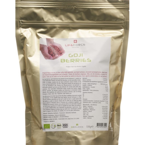 Goji Berries Getrocknet Beutel 510g buy online