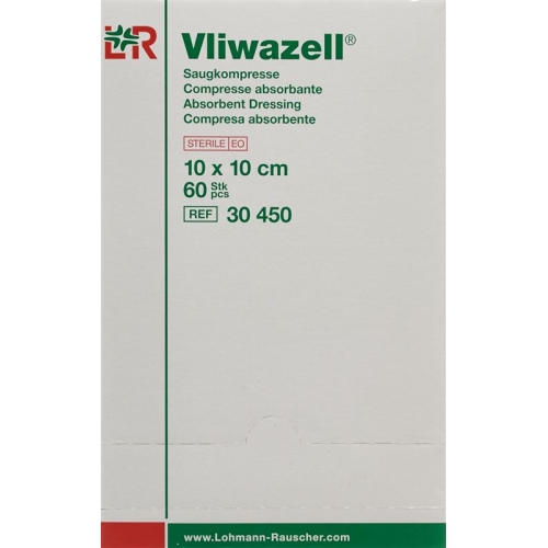 Vliwazell Set 1 Saugkompresse 10x10cm Steril 60 Stück buy online