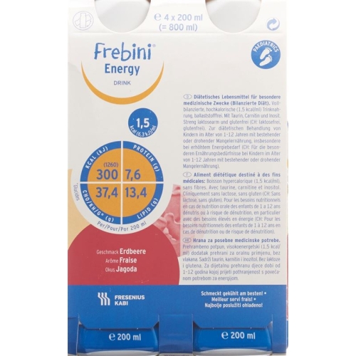 Frebini Energy Drink Erdbeer 4x 200ml buy online