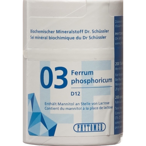 Phytomed Schüssler Nr. 3 Tabletten D 12 Lactosefrei 200 Stück buy online