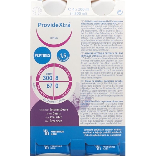 Providextra Drink Liquid Cassis 4x 200ml buy online