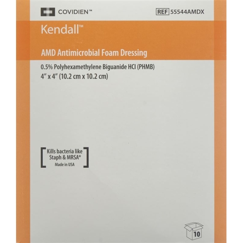 Kendall AMD antimikrobieller Schaumstoffverband 10.2x10.2cm 10 Stück buy online