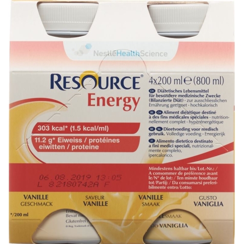 Resource Energy Vanille 4x 200ml buy online