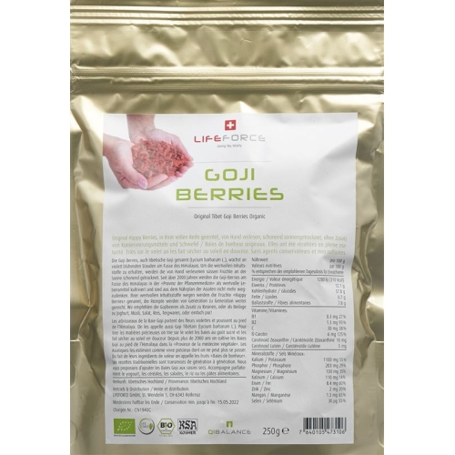 Goji Berries Getrocknet Beutel 250g buy online