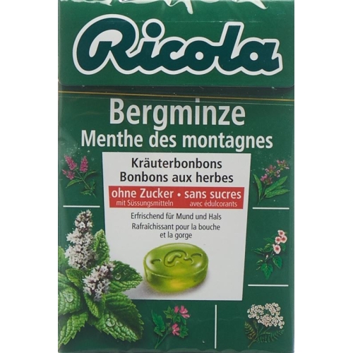 Ricola Bergminze Kräuterbonbons ohne Zucker Box 50g buy online