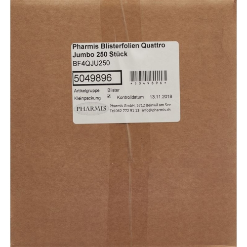 Pharmis Blisterfolien Quattro Jumbo 250 Stück buy online