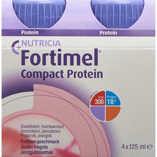 Fortimel Compact Protein Erdbeer 4x 125ml buy online