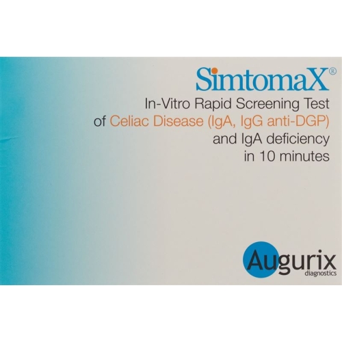 Simtomax GlutenCHECK rapid celiac disease test with accessories