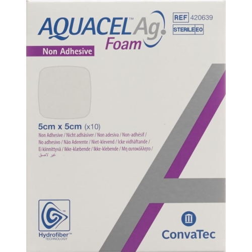 Aquacel Ag Foam 5x5cm Non-Adh 10 Stück buy online