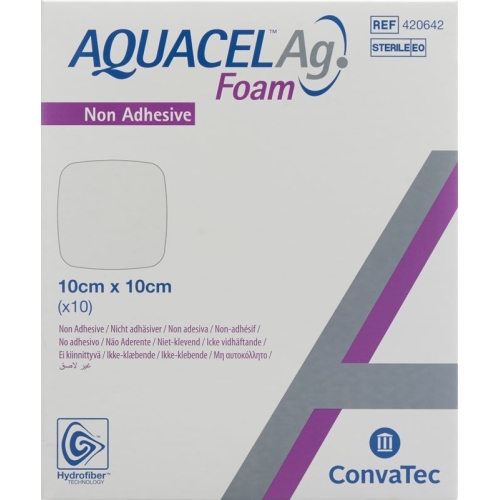 Aquacel Ag Foam 10x10cm Non-Adh 10 Stück buy online