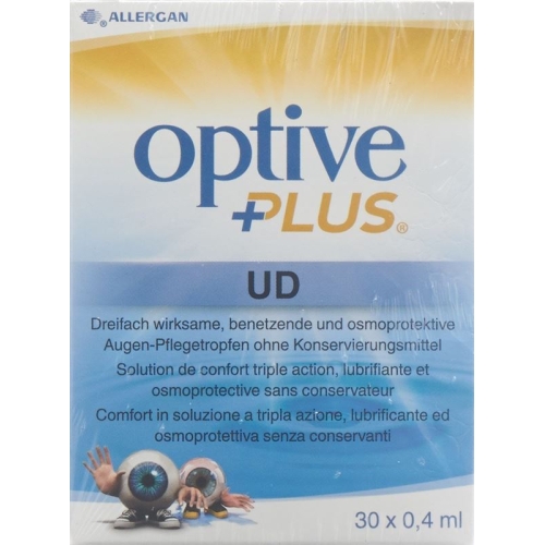 Optive Plus UD eye care drops 30 Monodos 0.4 ml