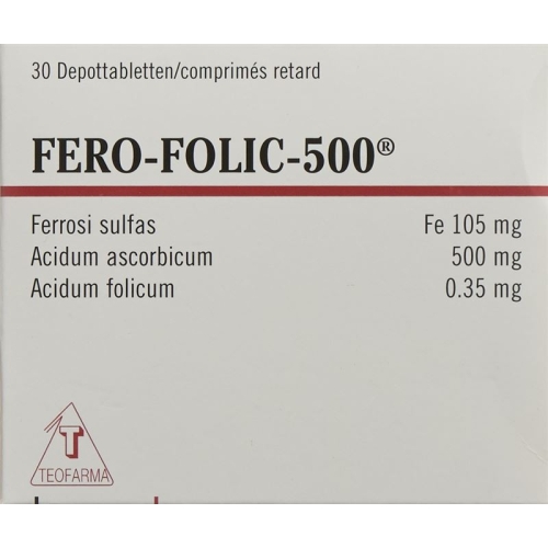 Fero Folic 500 Depottabl 500mg 30 Stück buy online