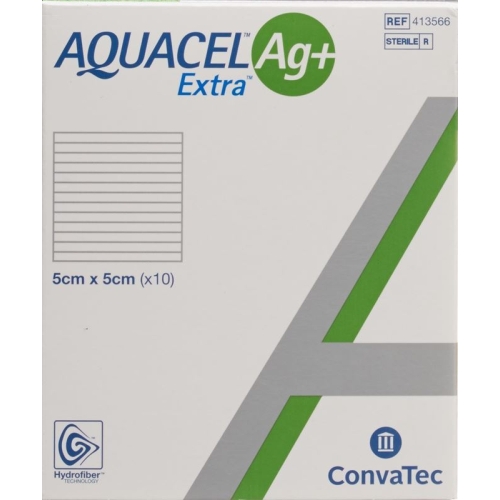 AQUACEL Ag + Extra compress 5x5cm 10 pcs