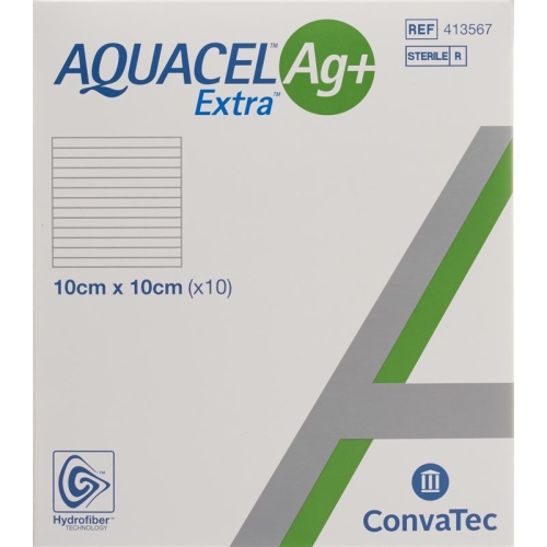 AQUACEL Ag + Extra compress 10x10cm 10 pcs