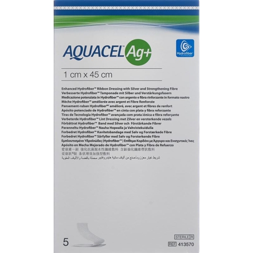 AQUACEL Ag + tamponade 1x45cm 5 pcs