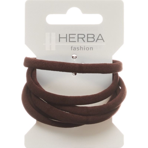 Herba hair tie 5.6cm brown 6 pcs
