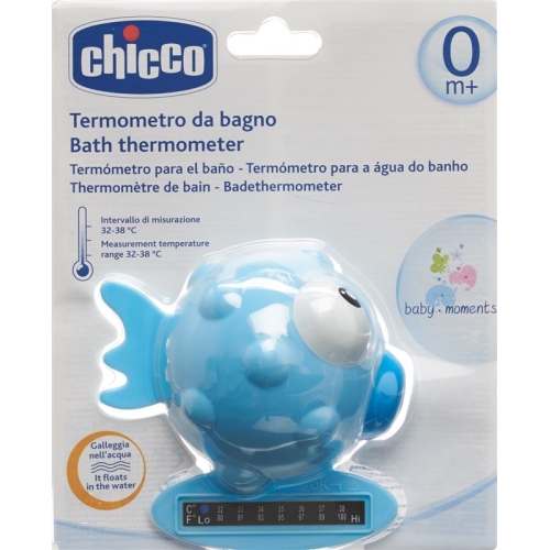 Chicco Bath Thermometer Globe Fish light blue 0m +