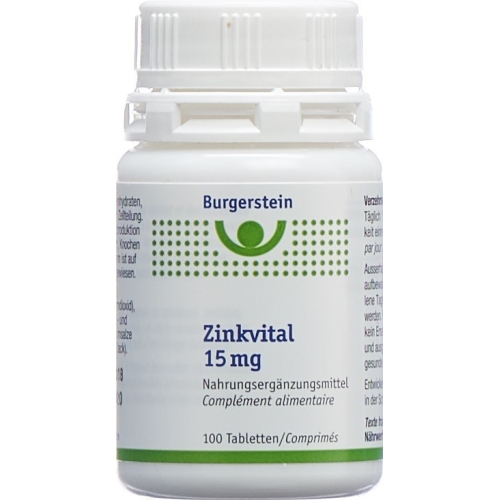 Burgerstein Zinkvital tablets 15 mg Ds 100 pieces buy online