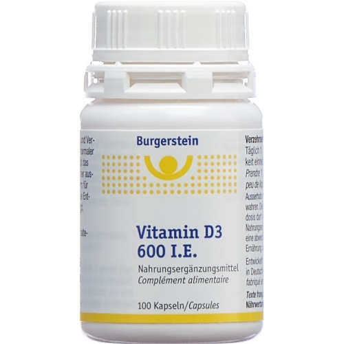 Burgerstein Vitamin D3 capsules 600 IE 100 pieces buy online