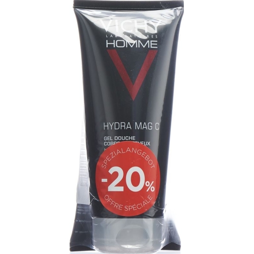 Vichy Homme Duo Shower Gel Hydra Mag C 2x 200ml buy online