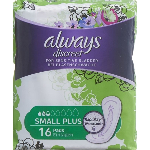 always Discreet incontinence Small Plus 16 pcs