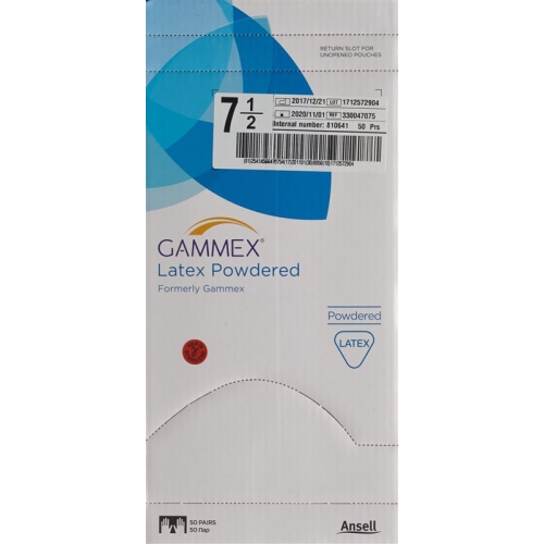 Gammex 7½ latex surgical gloves Powdered 50 pairs