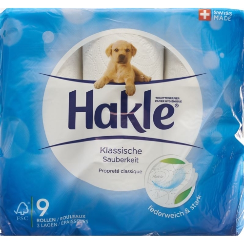 Hakle Classic cleanliness of toilet paper white FSC 9 units