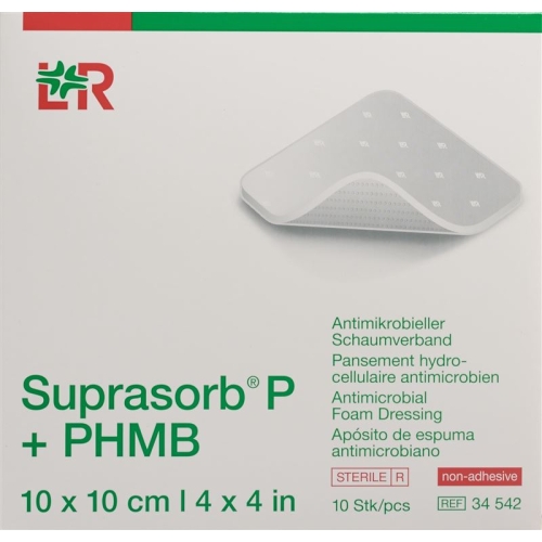 Suprasorb P+phmb Schaumverband 10x10cm 10 Stück buy online