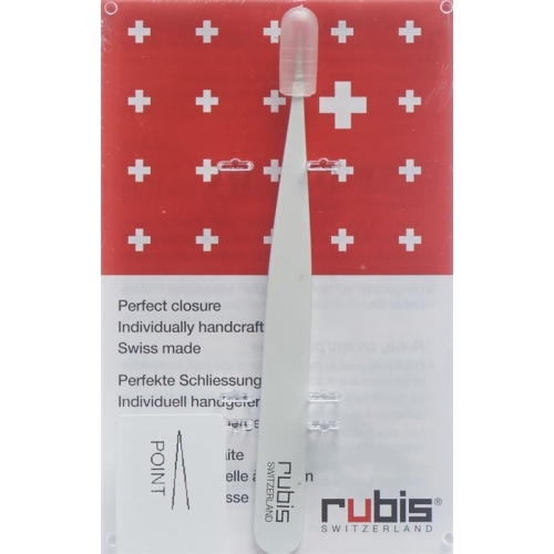 Rubis tweezers pointed white inox buy online