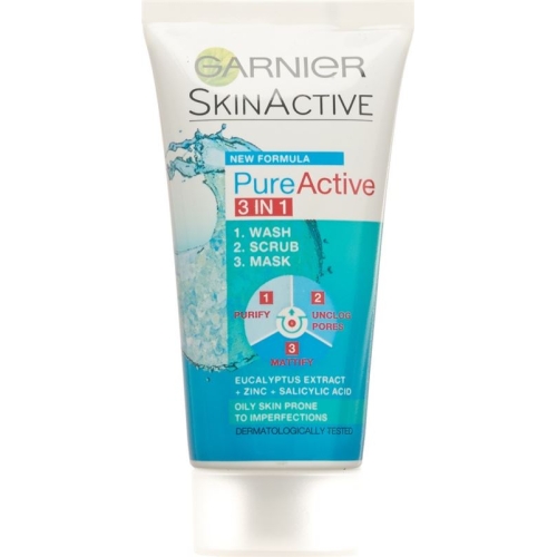 Garnier Pure Active Cleanser 3in1 Mini 150ml buy online