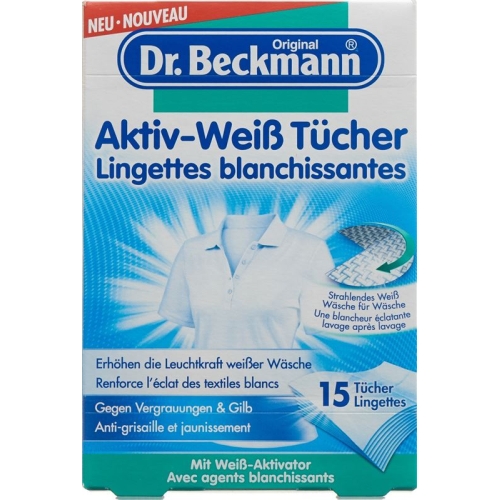 Dr. Beckmann Aktiv-wei? Tuecher 15 Stück buy online