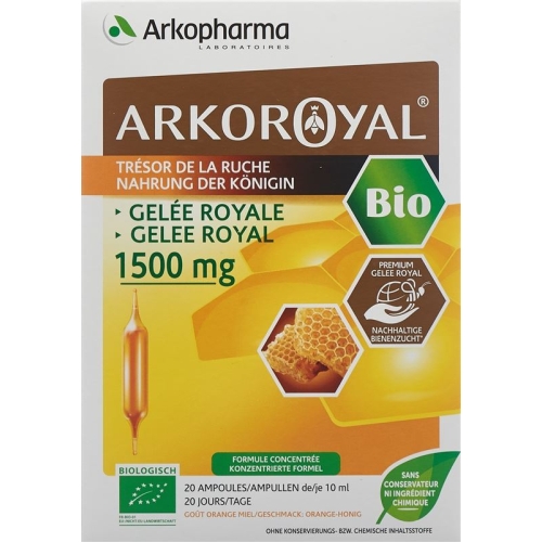 Arkoroyal Gelee Royale 1500mg Bio 20x 10ml buy online