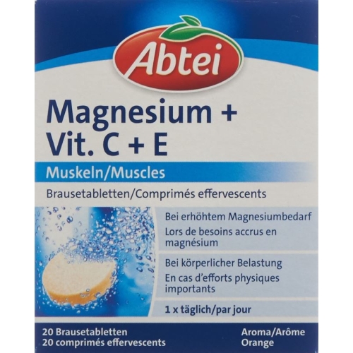 Abtei Magnesium + Vit C + E Brausetabletten 20 Stück buy online