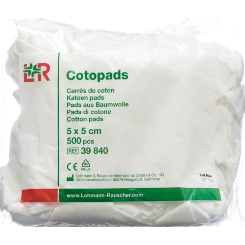 Cotopads Pads Aus Baumwolle 5x5cm Beutel 500 Stück buy online