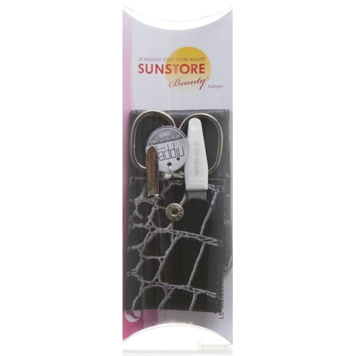 Sunstore Beauty Manikuer Set 3-teilig Lederetui Schwarz buy online