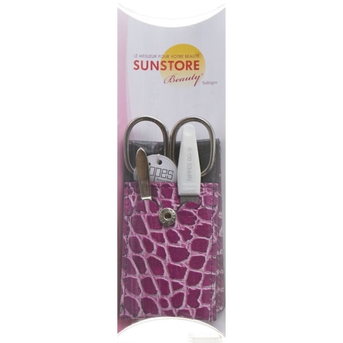 Sunstore Beauty Manikuer Set 3-teilig Lederetui Pink buy online