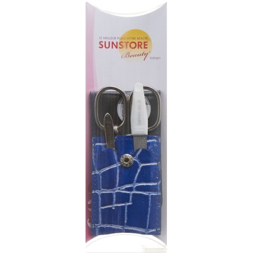 Sunstore Beauty Manikuer Set 3-teilig Lederetui Blau buy online