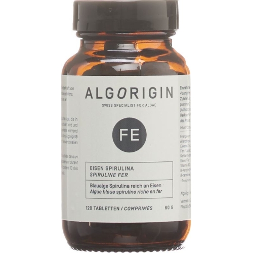 Algorigin Eisen Spirulina Tabletten Flasche 120 Stück buy online