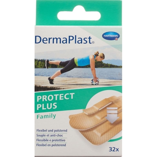 Dermaplast Protect Plus Family Strip 3 Sizes 32 Pieces buy online