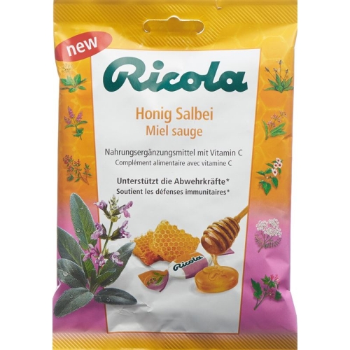 Ricola Honig Salbei mit Zucker Beutel 75g buy online