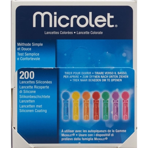 Microlet (pi) Lanzetten Farbig 200 Stück buy online