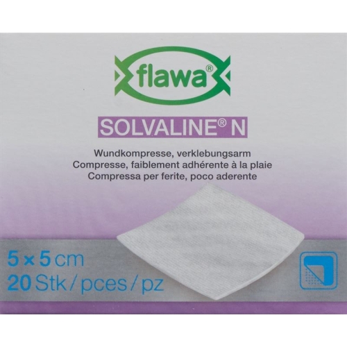 Flawa Solvaline N Kompressen Steril 5x5cm 20 Stück buy online